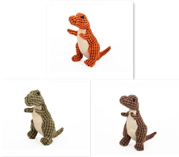 Dinosaur Pet Toys Giant Dogs Pets Interactive Dog Toys For Large Dogs Chew Toys Chihuahua Plush Stuffing Squeakers - RICALOUX