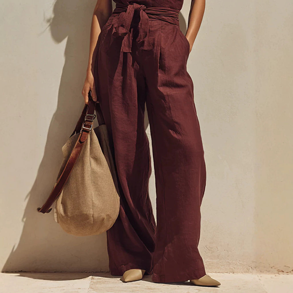 Loose-fitting Sleeveless Strap Jumpsuit by Ricaloux