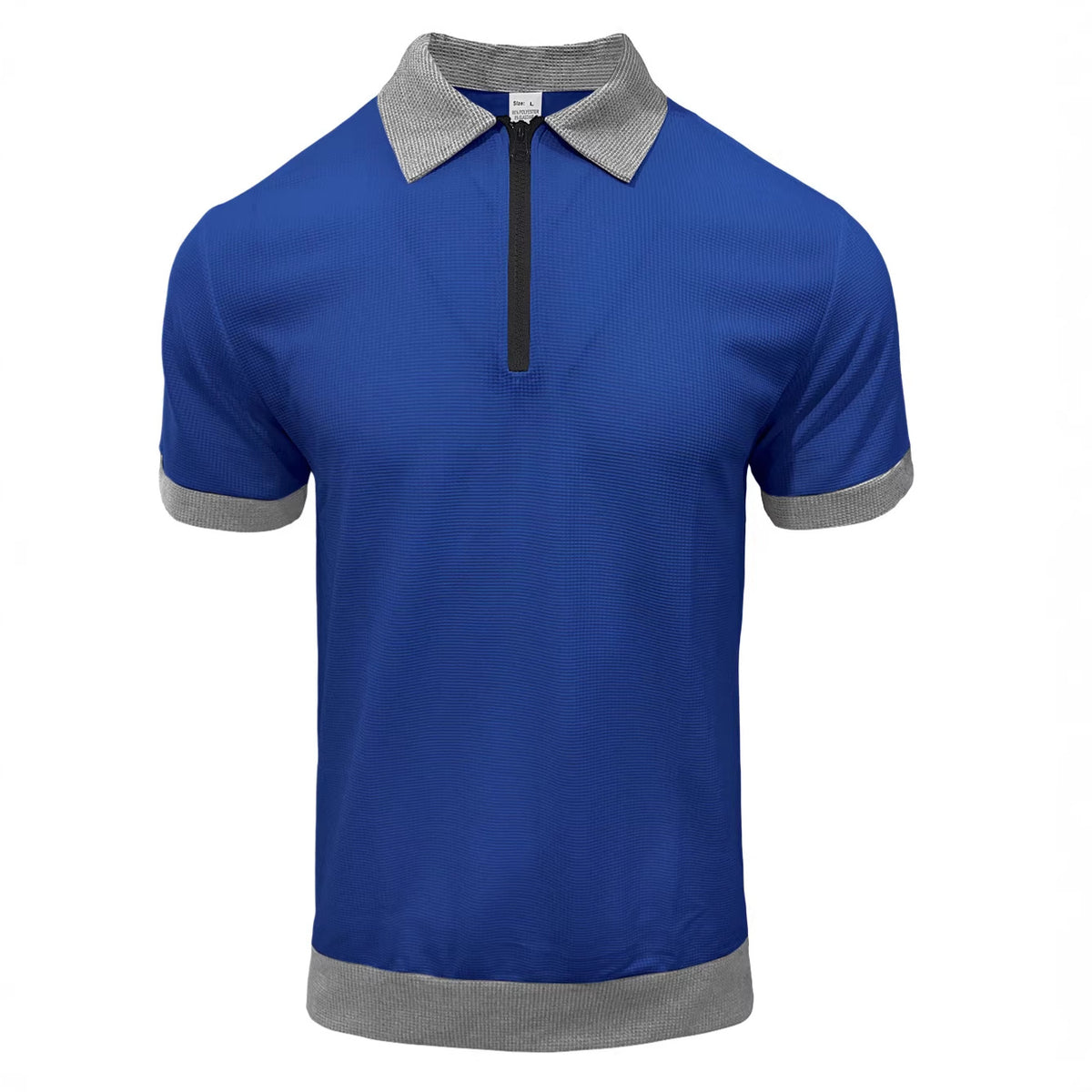 Mens Half-Zip Polo Shirt With Lapel Collar And Short Sleeves – Premium 0 | RICALOUX