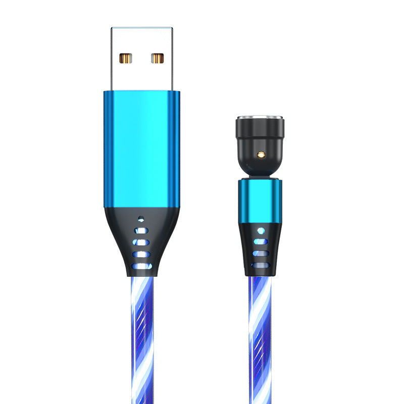 540 Rotate Luminous Magnetic Cable 3A Fast Charging Mobile Phone Charge Cable For LED Micro USB Type C For I Phone Cable – Premium 0 | RICALOUX