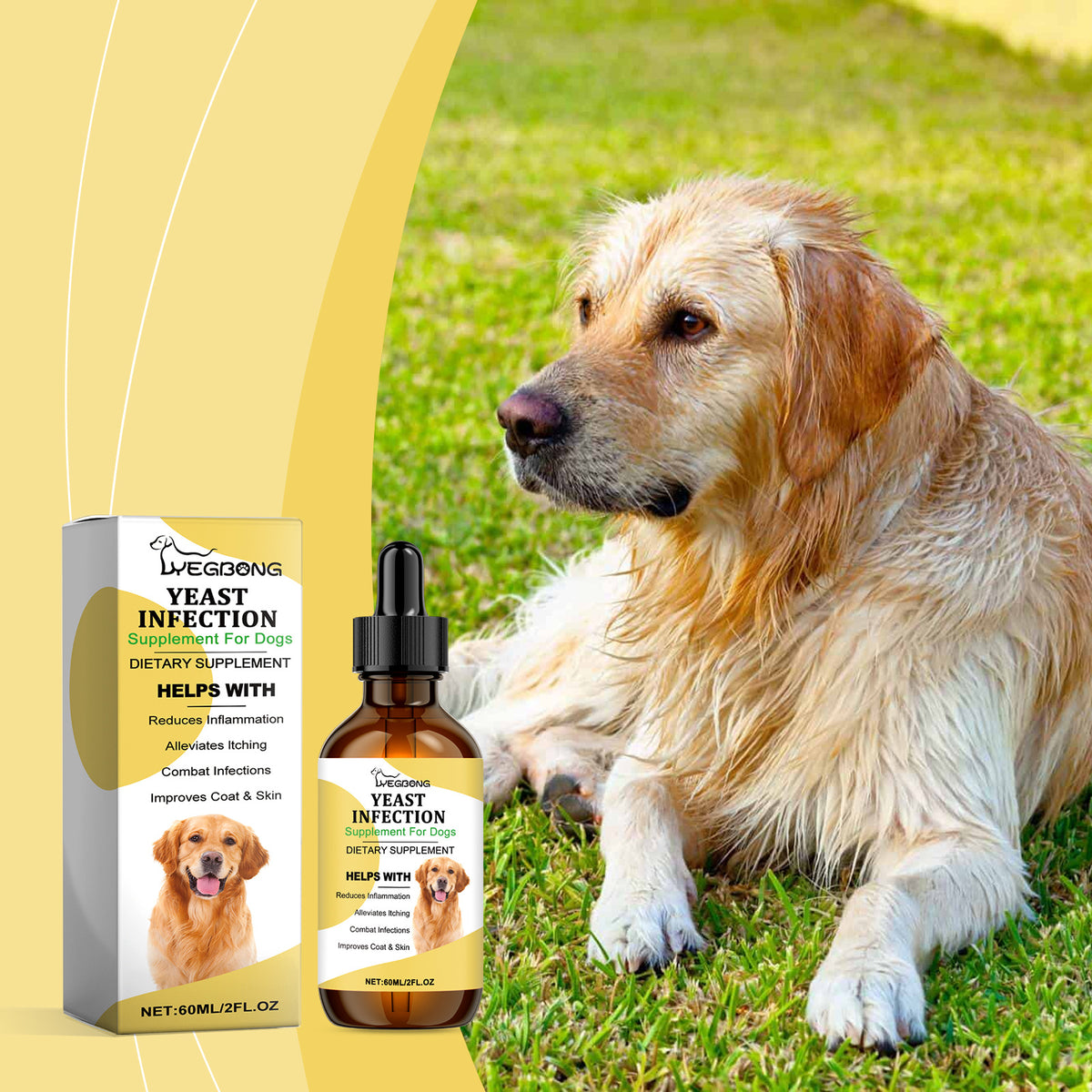 Herbal Yeast Supplement For Relieving Pet External Skin Care by Ricaloux