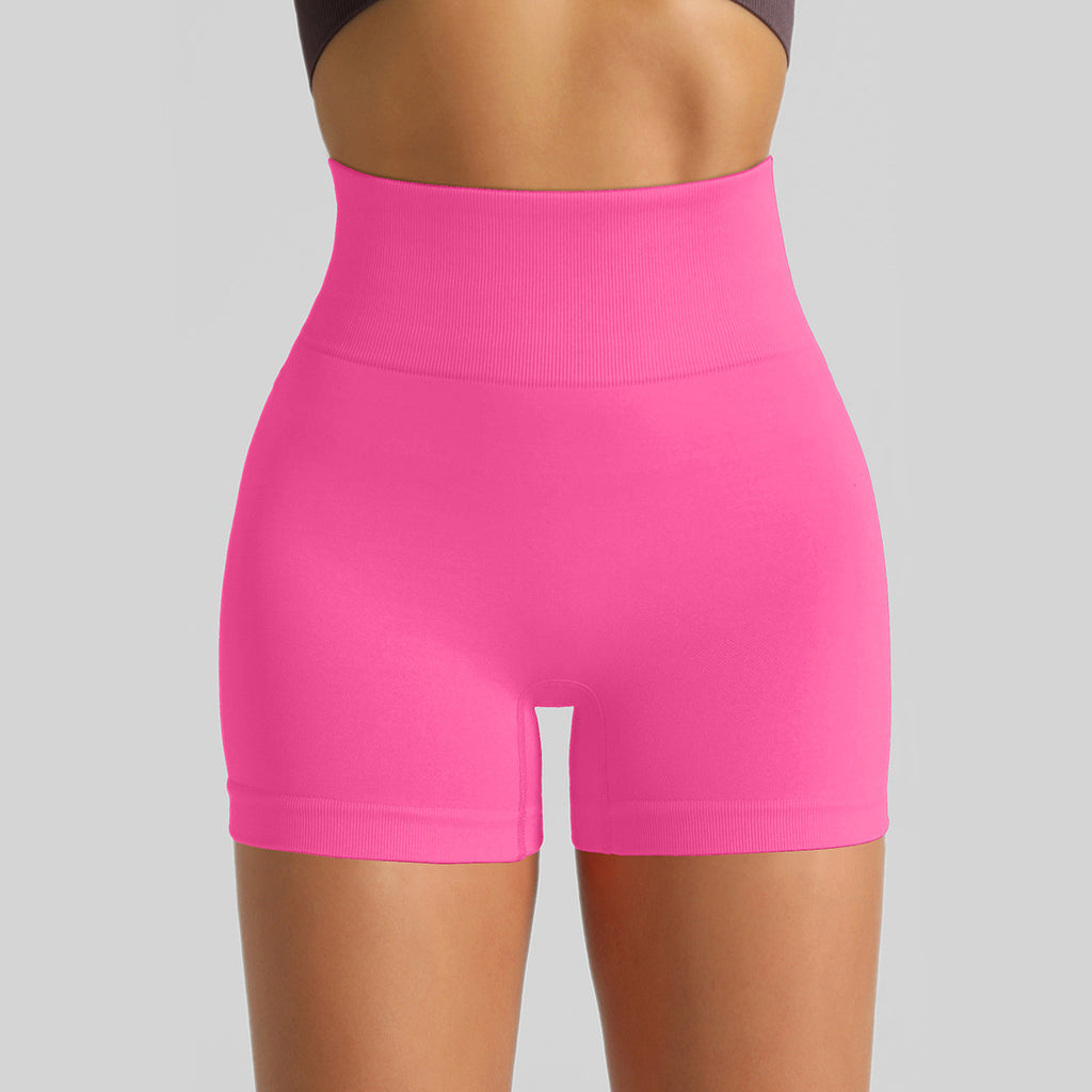 Women's Seamless Knit Yoga Shorts, High Waist Lifting Scrunch Butt Tight Workout Running Sports Shorts – Premium 4 | RICALOUX