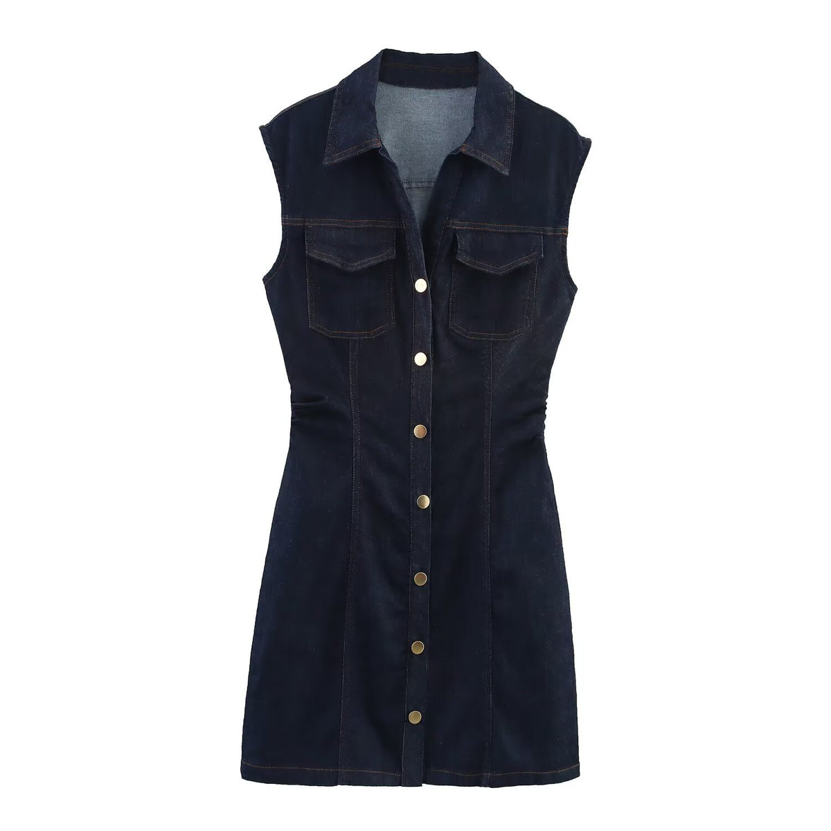 Women's Versatile Classic Denim Mini Dress by Ricaloux