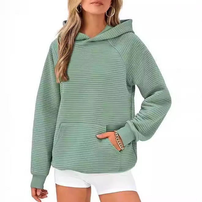 Women Fashion Hooded Sweatshirt, Casual Long Sleeve Pocket Hoodie by Ricaloux