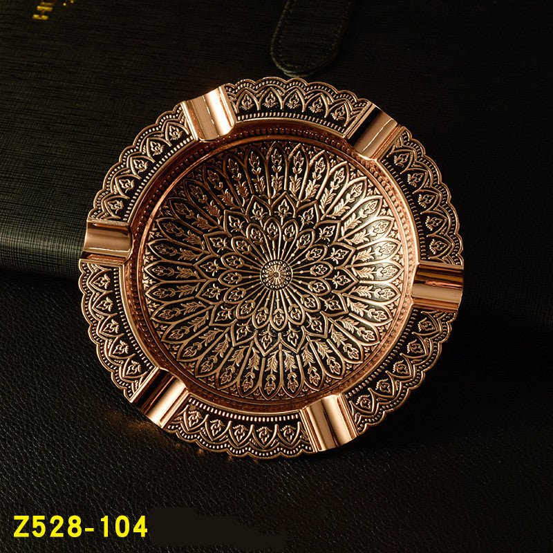 Vintage Pattern Ashtray Home Decor Metal - RICALOUX