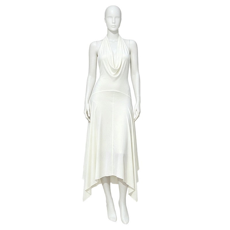 Womens Fashionable Casual Halterneck Sleeveless Dress – Premium 0 | RICALOUX