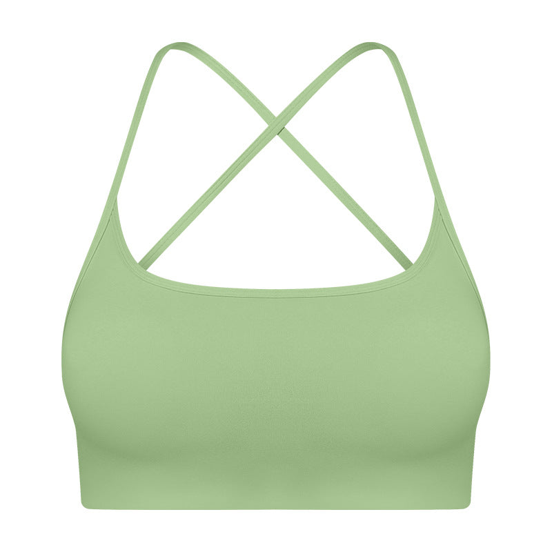 Summer Outdoor Wear Crisscross Back-enhancing Sports Bare-feel Bra With Thin Straps – Premium 0 | RICALOUX