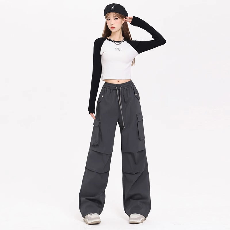 Korean Style Niche Drapey Cargo Pants For Women – Premium 0 | RICALOUX