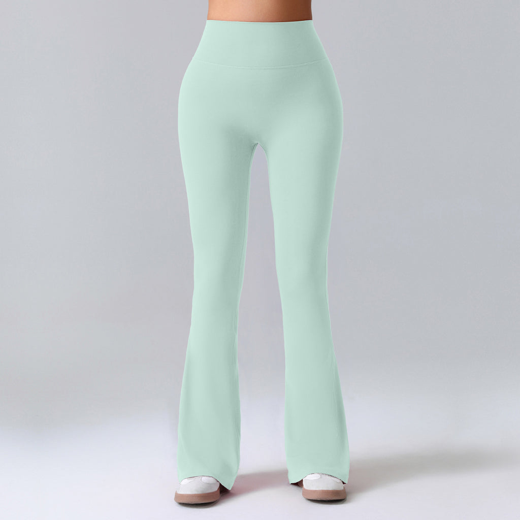 Women's Summer Thin Yoga Pants, Hip-Lifting Flared Fitness Pants, Quick-Dry Stretch Sports Pants, Slim-Fit Bootcut Trousers by Ricaloux