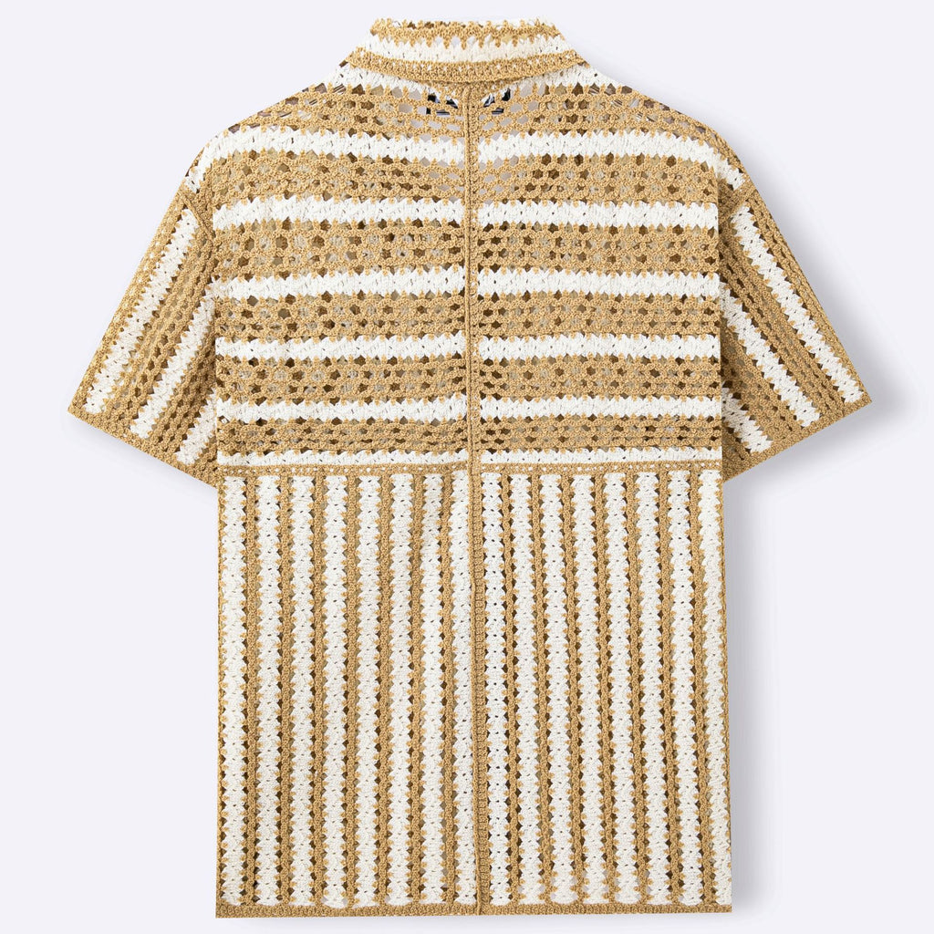 Mens Retro Striped Hollow-Out Knit Sweater – Premium 0 | RICALOUX