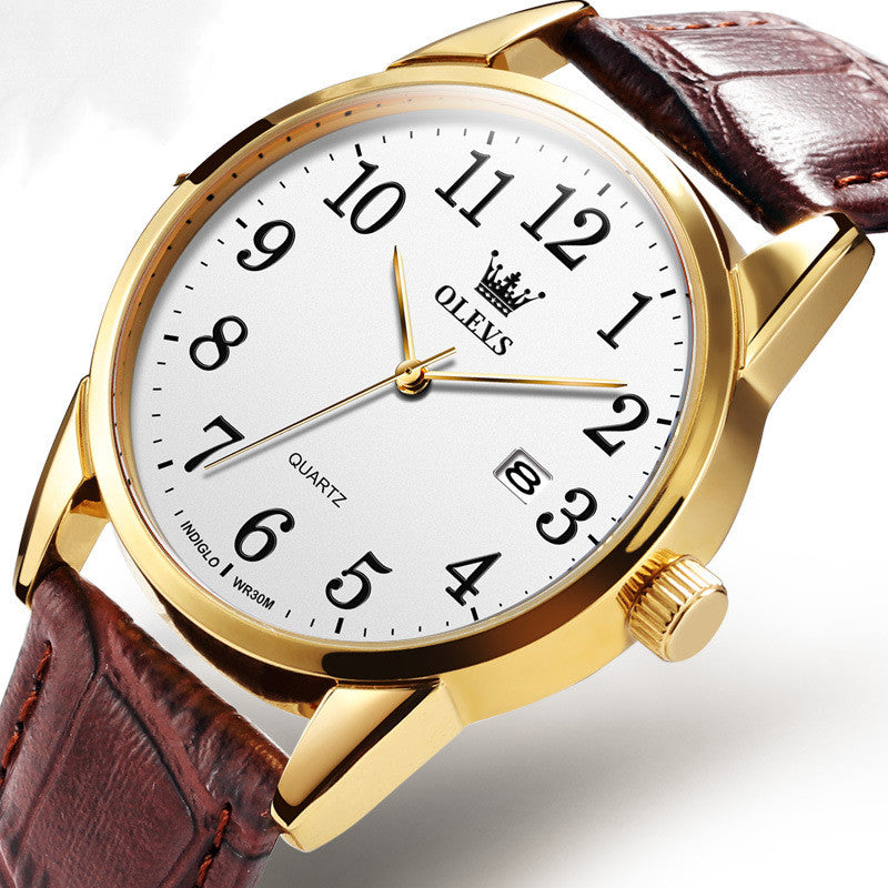Waterproof Quartz Watch Digital Scale Simple Men by Ricaloux