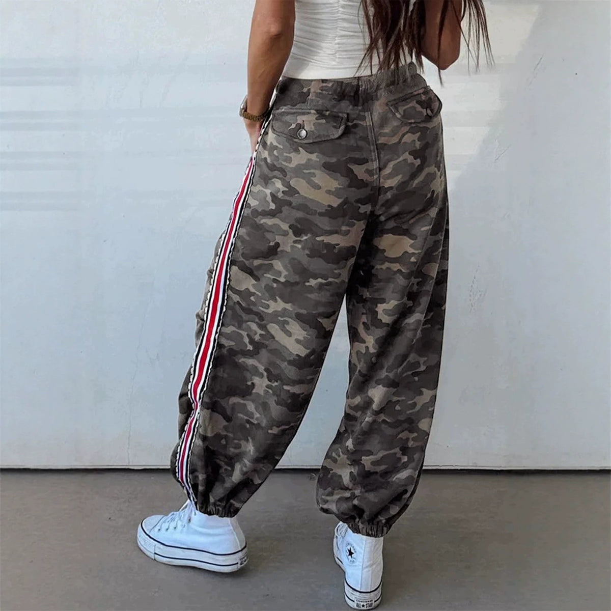 Womens Camouflage-Print Loose Casual Pants – Premium 0 | RICALOUX