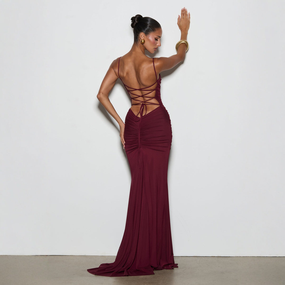 Back-tie Figure-hugging Sheath Evening Gown Dress – Premium 0 | RICALOUX