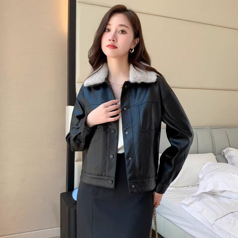 Womens Stylish Padded Short Coat With A Fur Collar – Premium 0 | RICALOUX
