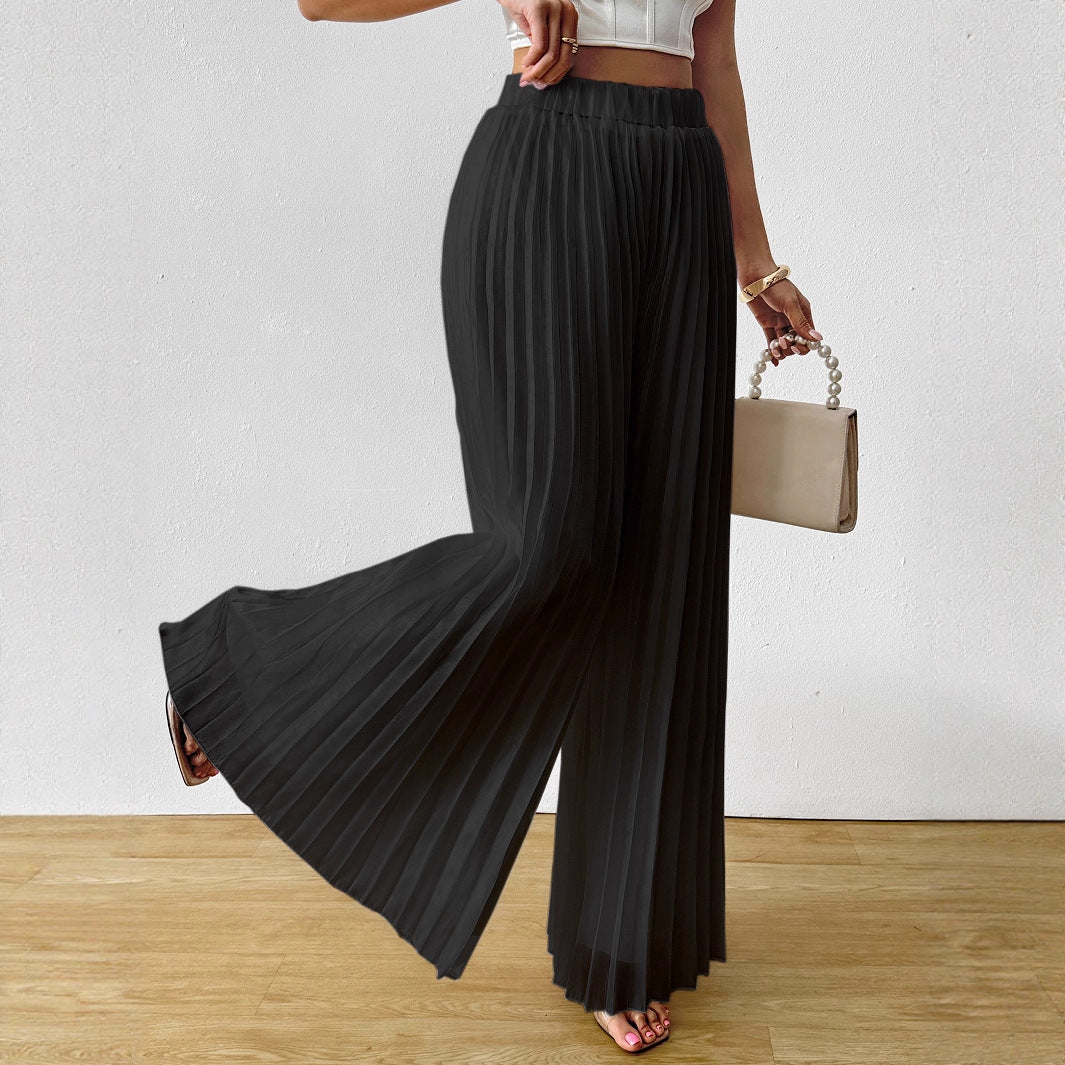 Resort-style Casual And Comfortable Solid-color Womens Trousers by Ricaloux
