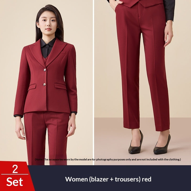 Slim-fit Elegant Hotel Manager's Work Uniform Two-piece Suit Jacket And Trousers – Premium 0 | RICALOUX