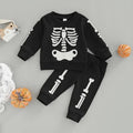 Children's Skull Clothing Boys' Girls' Cotton Long Sleeve Sweater Trousers Two-piece Suit by Ricaloux