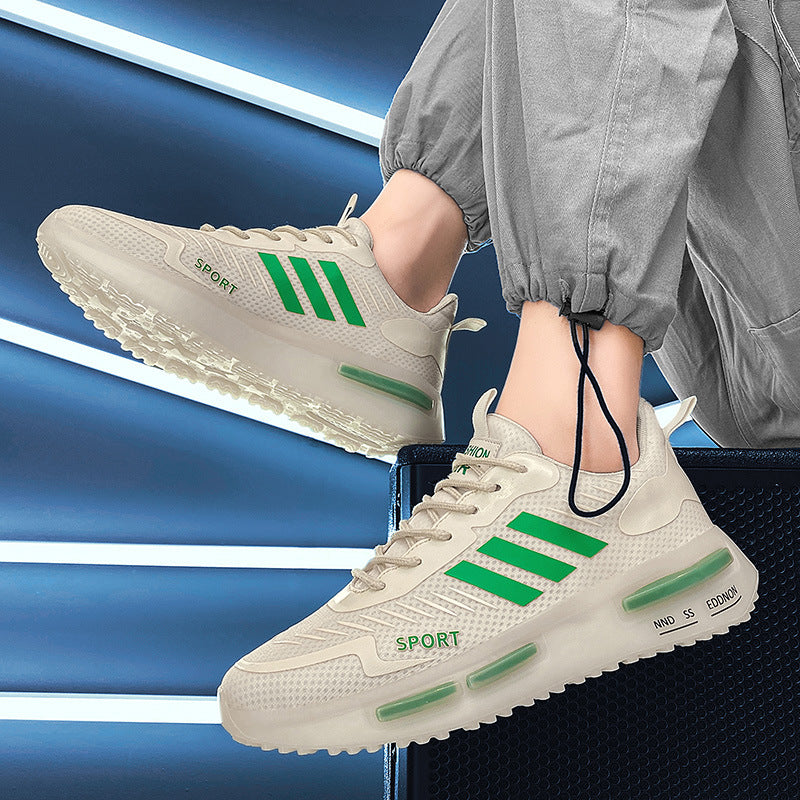 Air Cushion Sports Shoes Men Lace-up Sports Sneakers Outdoor Breathable Casual Shoes Walking by Ricaloux