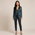 Classic Solid-color Satin Three-piece Set-vest&blazer& Straight-leg Trousers – Premium 4 | RICALOUX