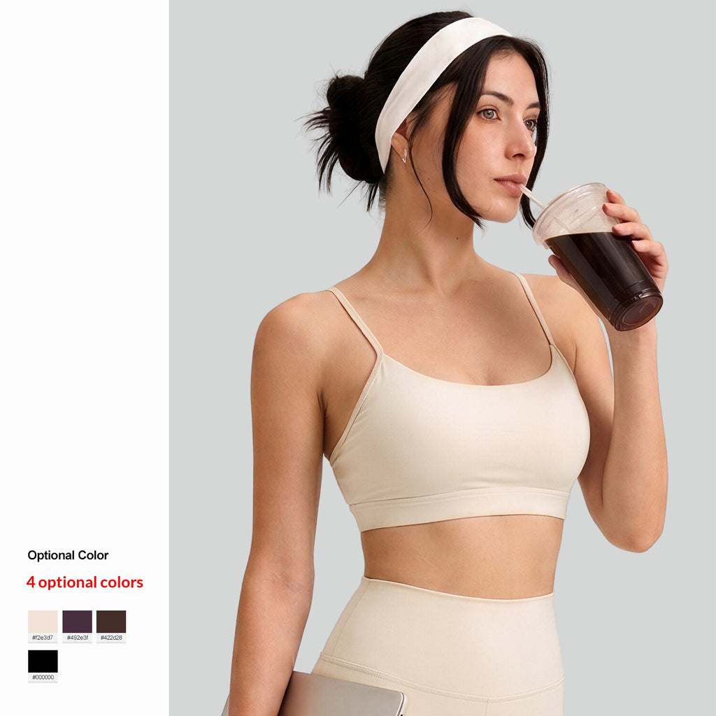 Women's Yoga Sports Fitness Bra With Thin Straps, High Impact Shockproof, Anti-Sagging & Back Beautifying Followed Stores – Premium 4 | RICALOUX