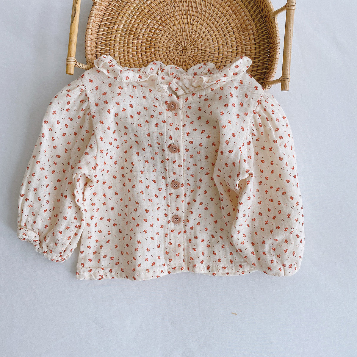 Baby Romper 0-2 Years Old Baby Clothes Baby Girl Foreign Style Pleated Lotus Leaf Sling Climber - RICALOUX