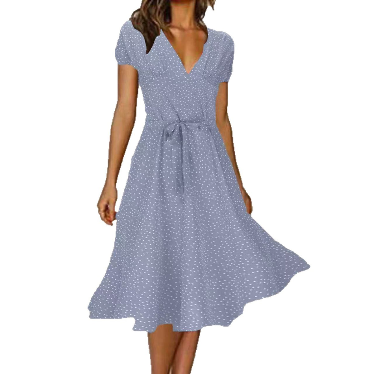 Womens Short-sleeve Chiffon Dress by Ricaloux