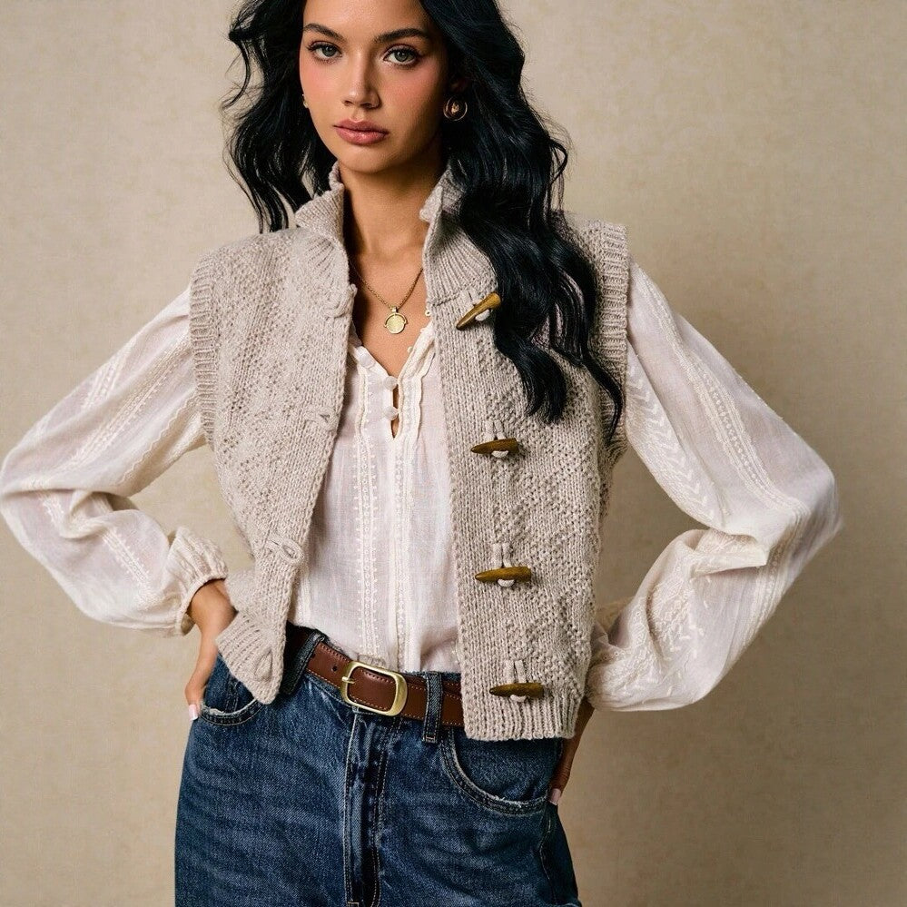 Womens Fashionable And Versatile Knitted Cardigan Coat by Ricaloux