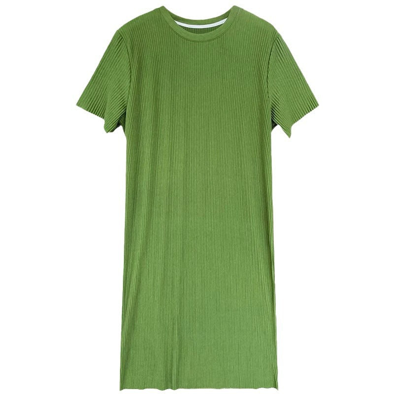 Plus-size Loose-fitting Casual Over-the-knee Straight Skirt by Ricaloux