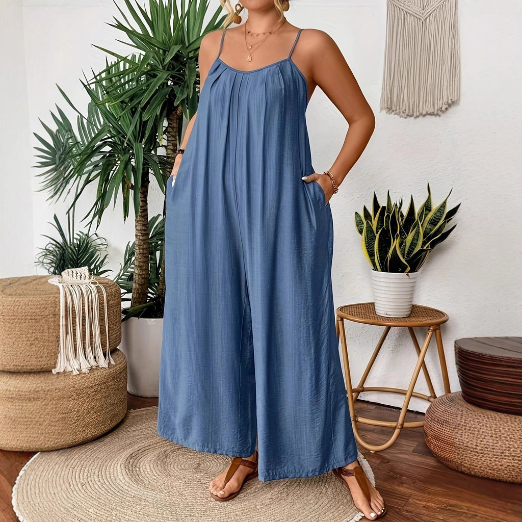 Chic Casual Strap Wide-leg Jumpsuit by Ricaloux