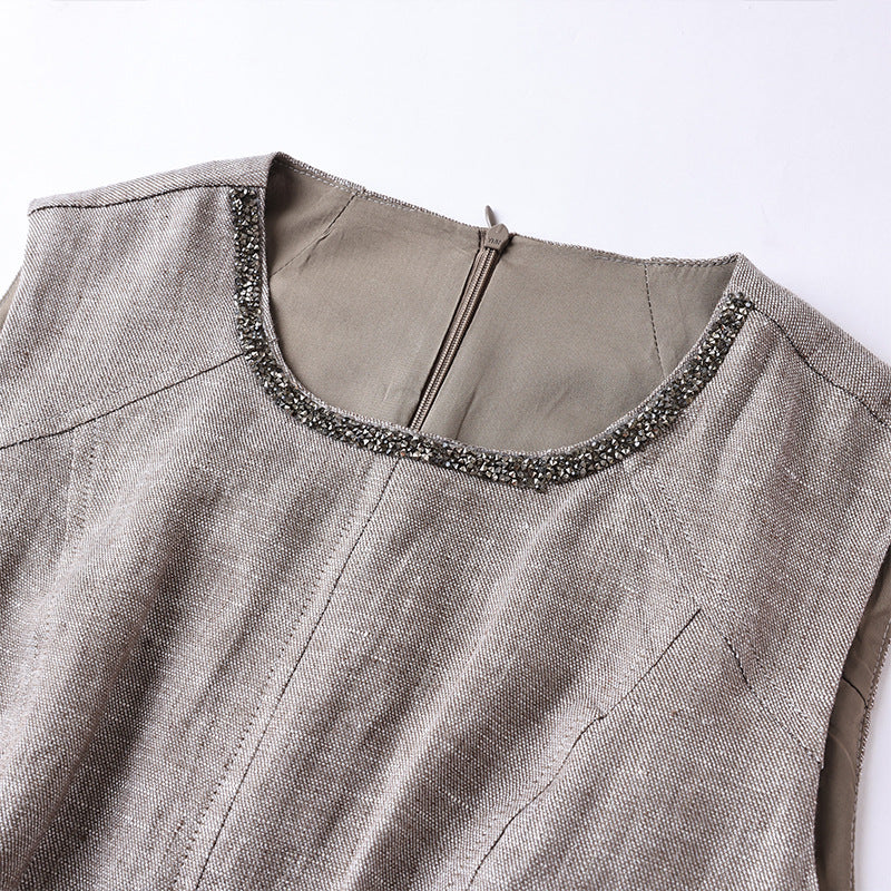 Elegant And Poised French-style Sleeveless Vest Dress by Ricaloux