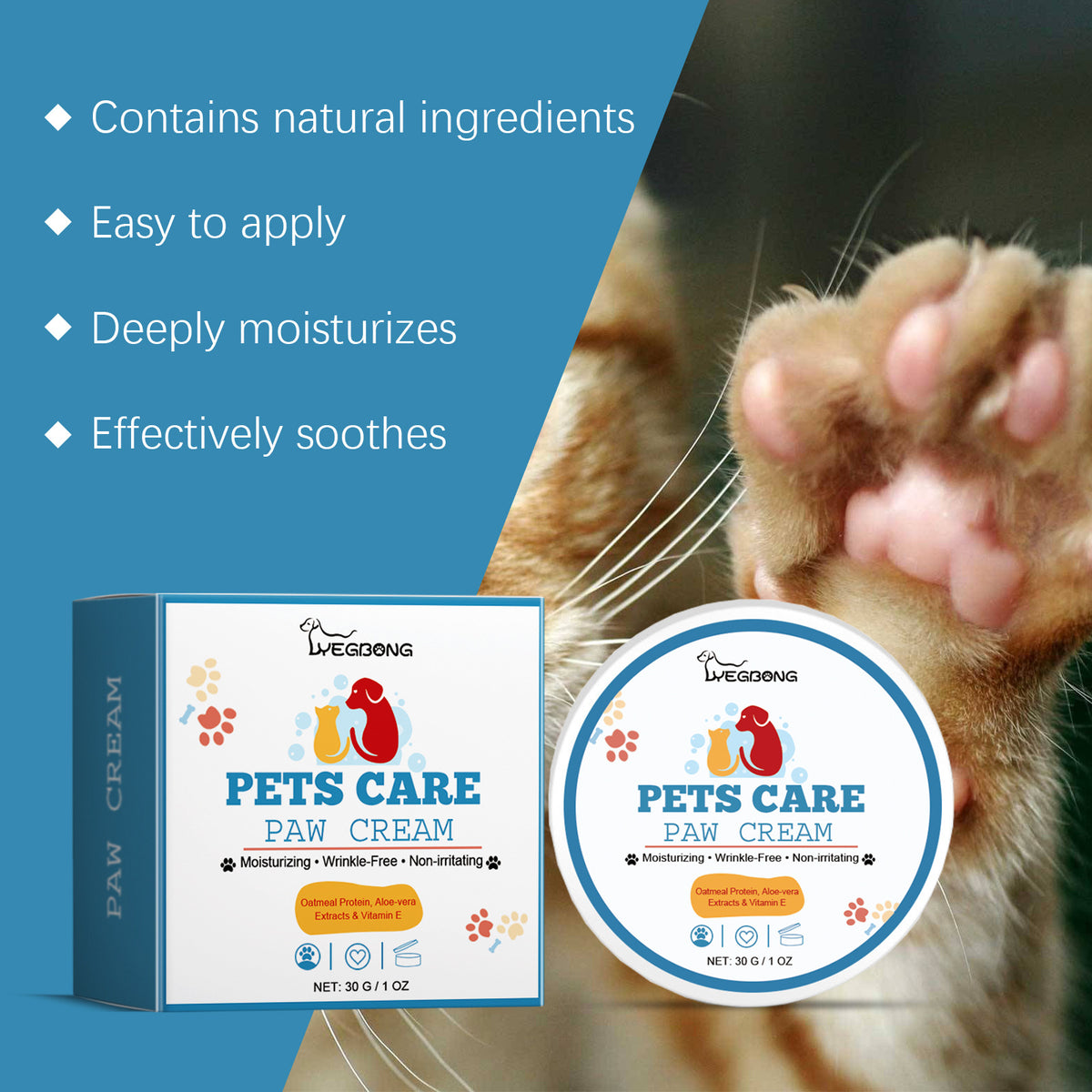 Pet Paw Care Cream Deep Moisturizing by Ricaloux