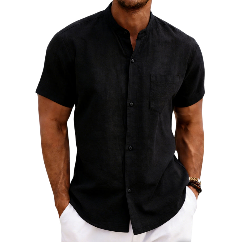 Henry Tie Pocket Casual Shirt For Men by Ricaloux