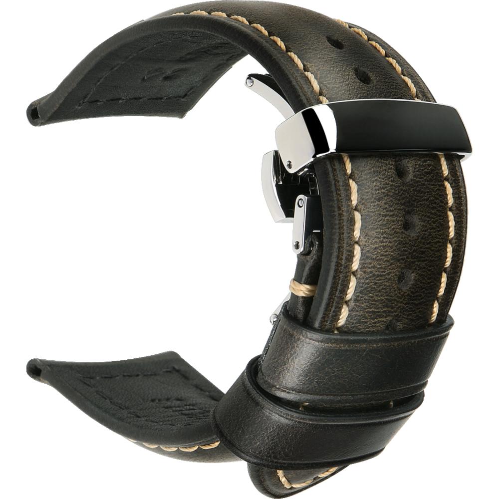 Men's Vintage Oil Wax Leather Craft Leather Strap – Premium 0 | RICALOUX