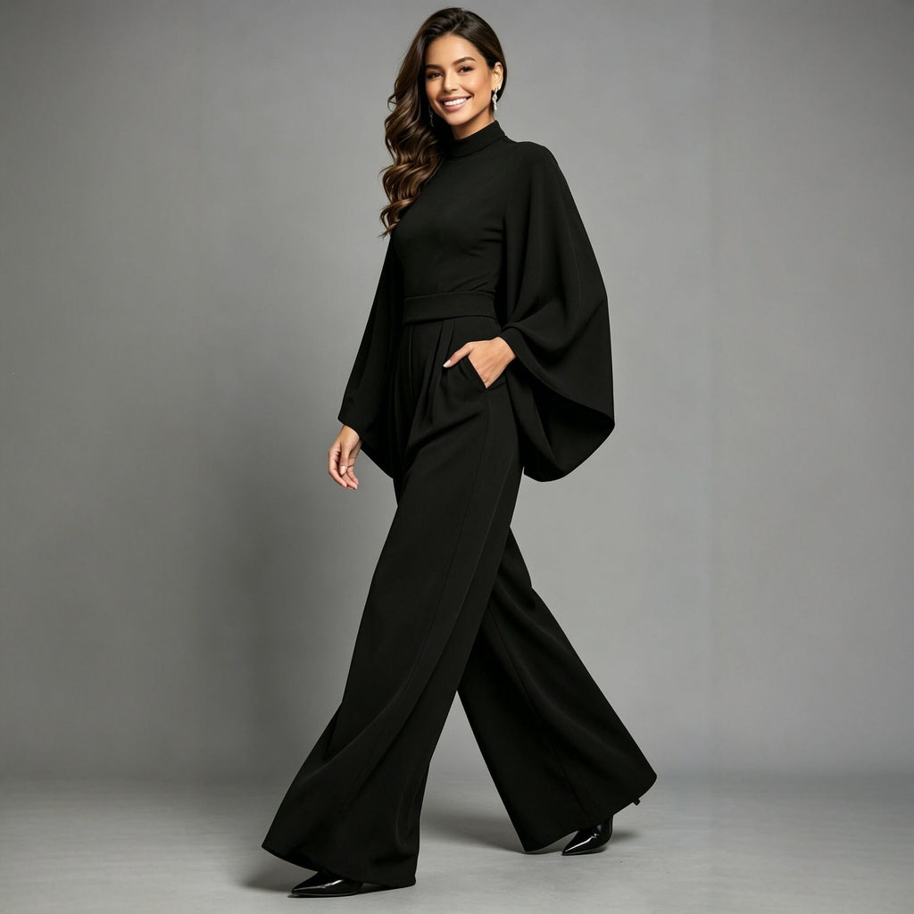 Womens Relaxed-fit Fashionable Long-sleeve Jumpsuit – Premium 0 | RICALOUX
