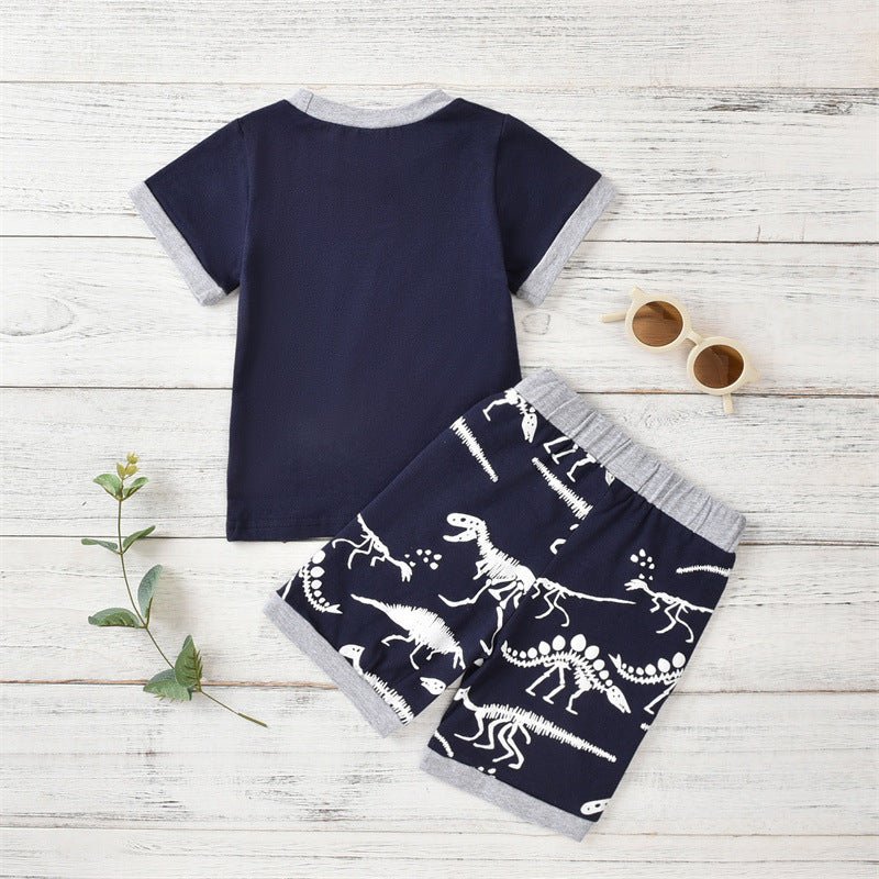 Summer Short-sleeved Dinosaur Children's Clothing - RICALOUX