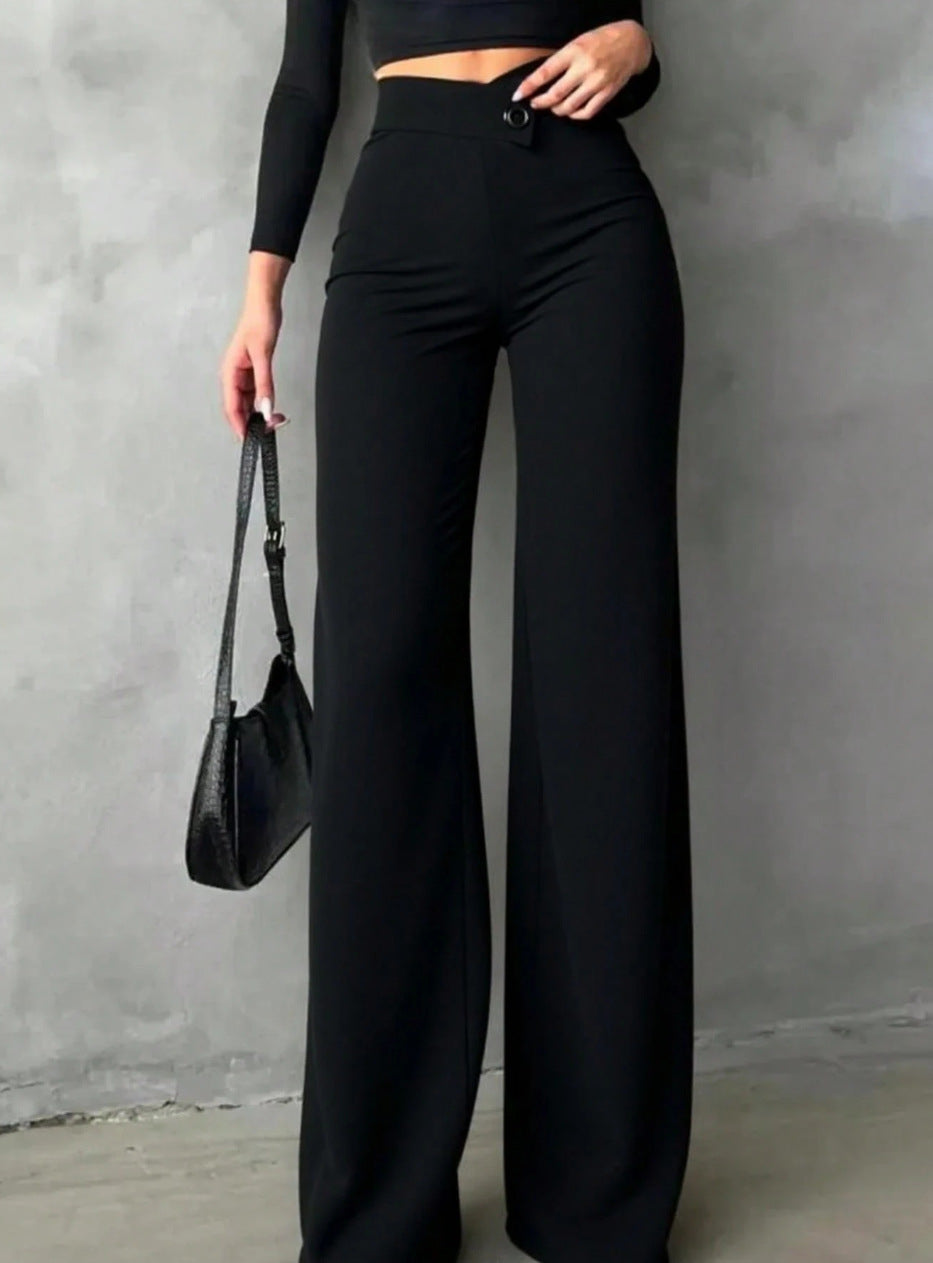 Womens High-waisted Design-focused Straight-leg Pants by Ricaloux