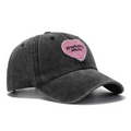 Women's Washed And Distressed Heart-patterned Patchwork Embroidered Baseball Cap For Street Wear At Music Festival, Fashionable And Sweet-cool Style, Sun Protection Hat – Premium 4 | RICALOUX