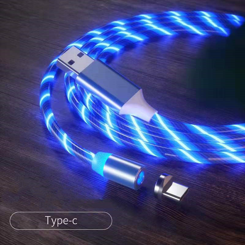 Magnetic Charging Cable Streamer Fast Charging Cable Lighting Micro USB Cable LED Magnet Charger Type-C Cable – Premium 0 | RICALOUX