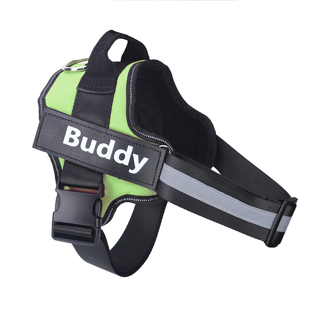 Personalized Dog Harness NO PULL Reflective Breathable Adjustable Pet Harness Vest For Small Large Dog Custom Patch Pet Supplies by Ricaloux
