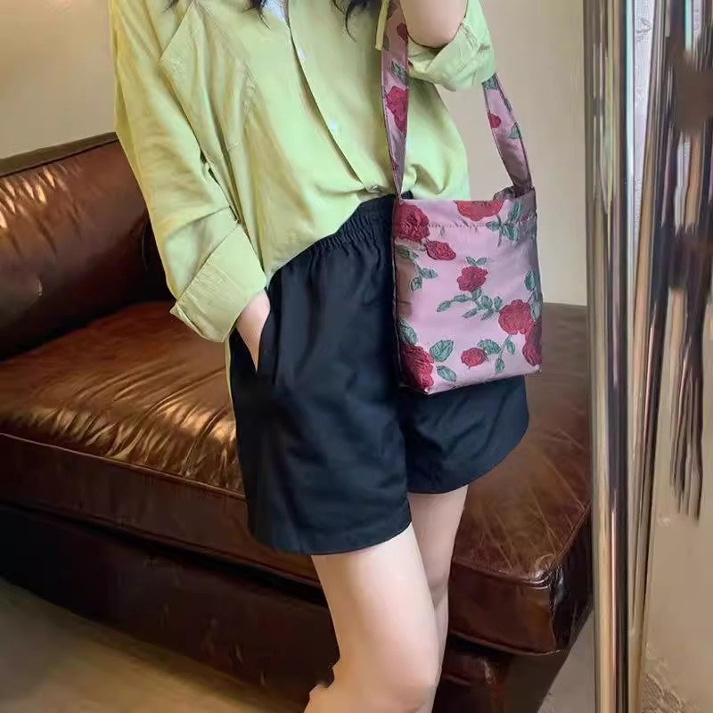 Slimming Wide Leg Pants High Waisted A-line Casual All Matching Hot Pants by Ricaloux