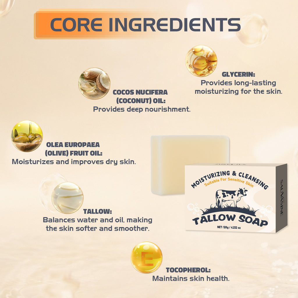Tallow Soap Tallow Soap 120g Moisturizing by Ricaloux