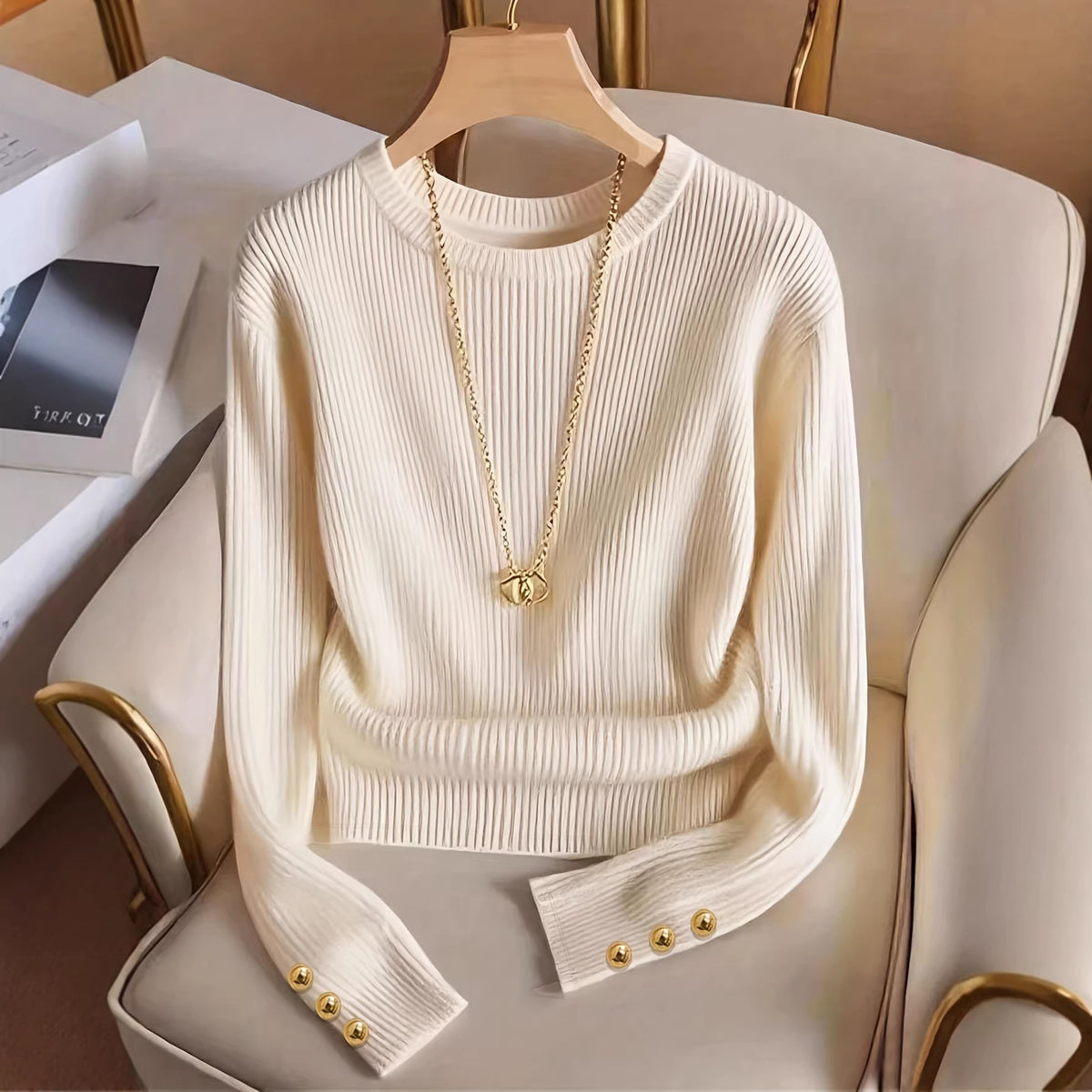 European And American Knitted Long-sleeved by Ricaloux