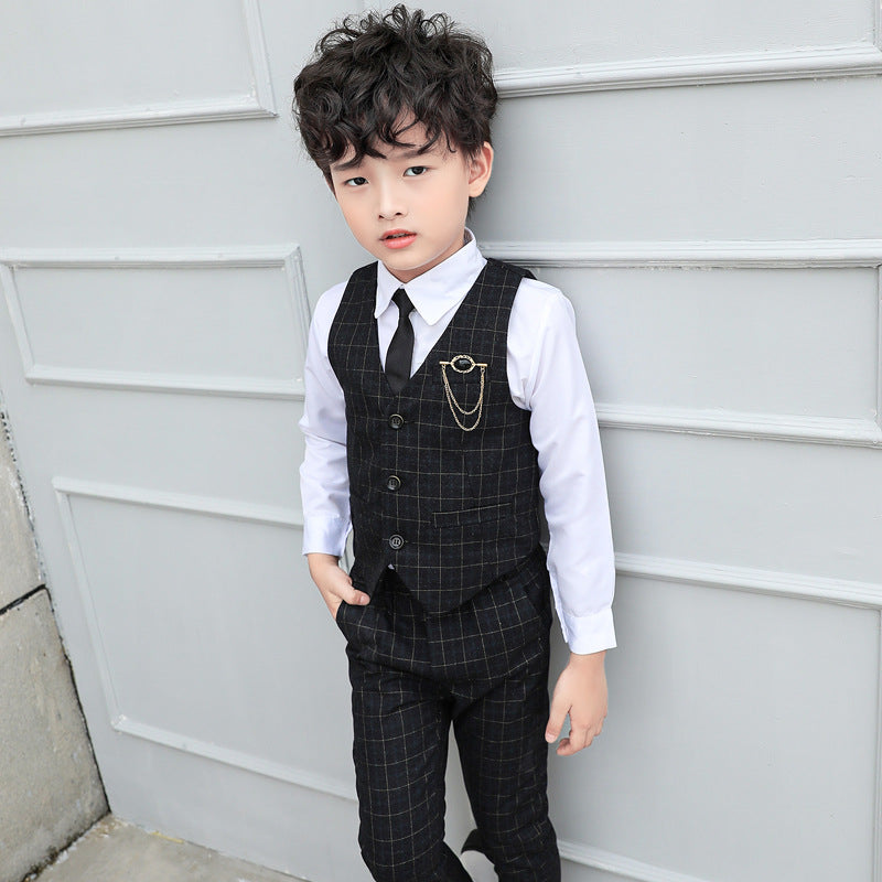 Boys Autumn Clothing Two-piece Vest Set by Ricaloux