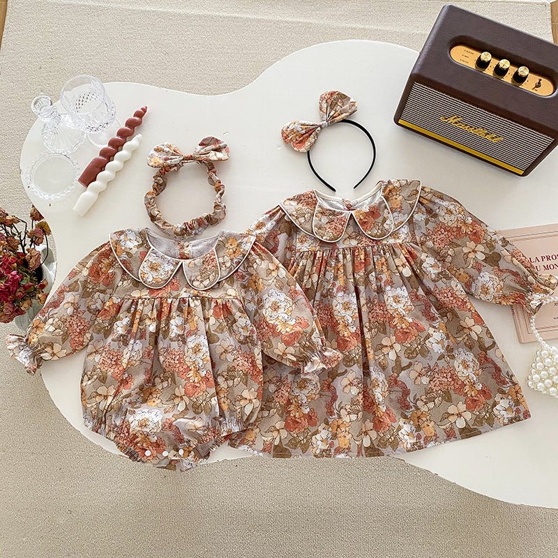 Clothes For Babies Baby Girl Doll Collar Lace Romper - RICALOUX