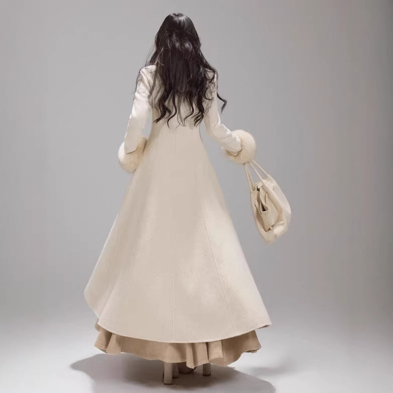 Cinched-waist Double-faced Wool Coat For A Princess by Ricaloux