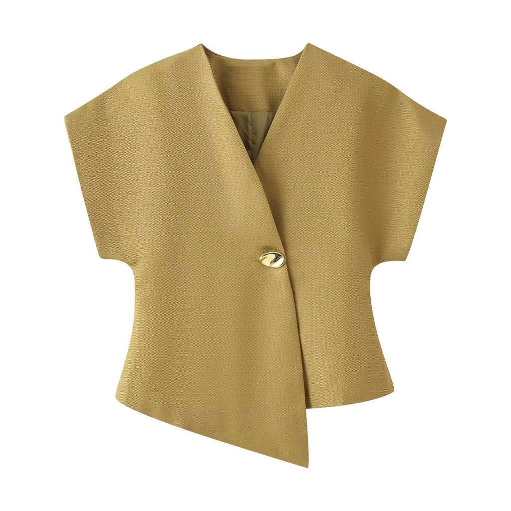 Womens Fashion Versatile Elegant Short-sleeve Blouse – Premium 0 | RICALOUX