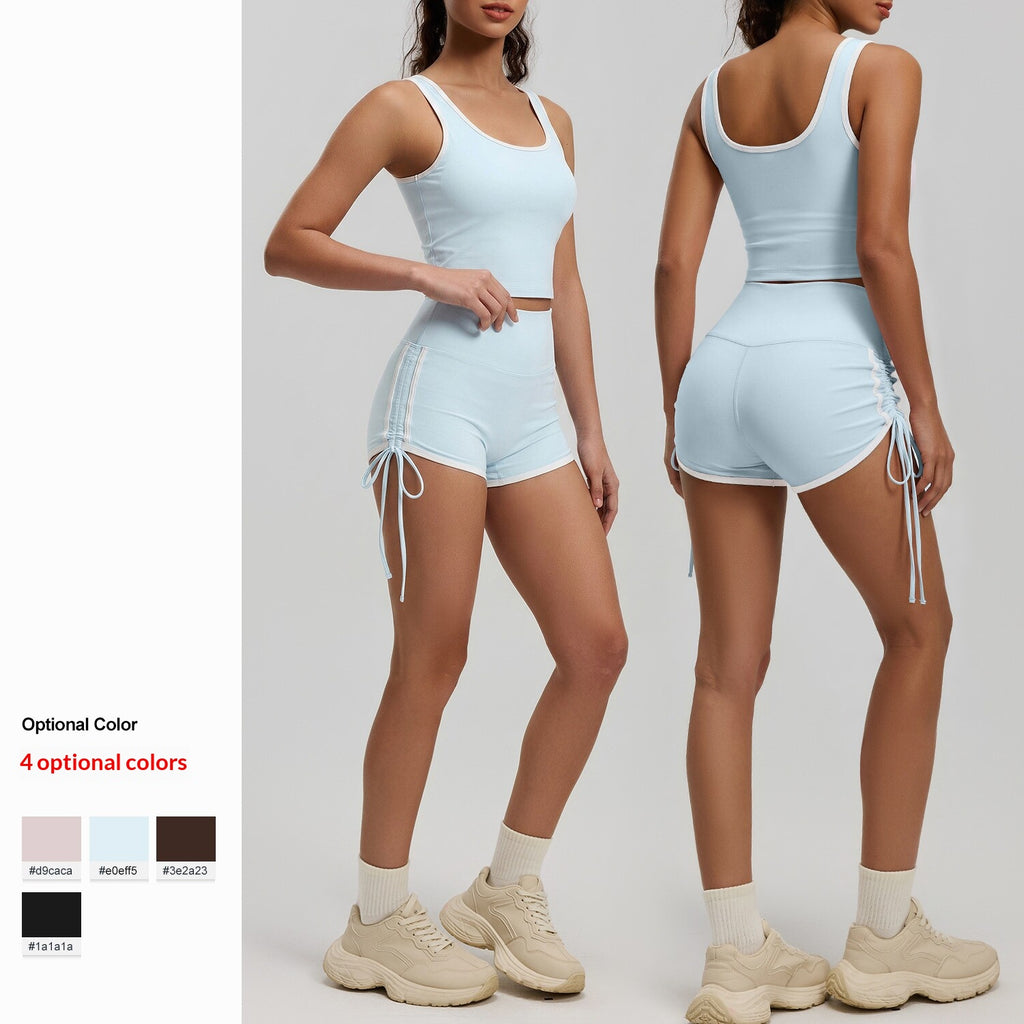2026 Spring & Summer Sports Set With Built-in Chest Pads, High Support, Slim Fit, Breathable, For Cycling, Workout & Yoga by Ricaloux