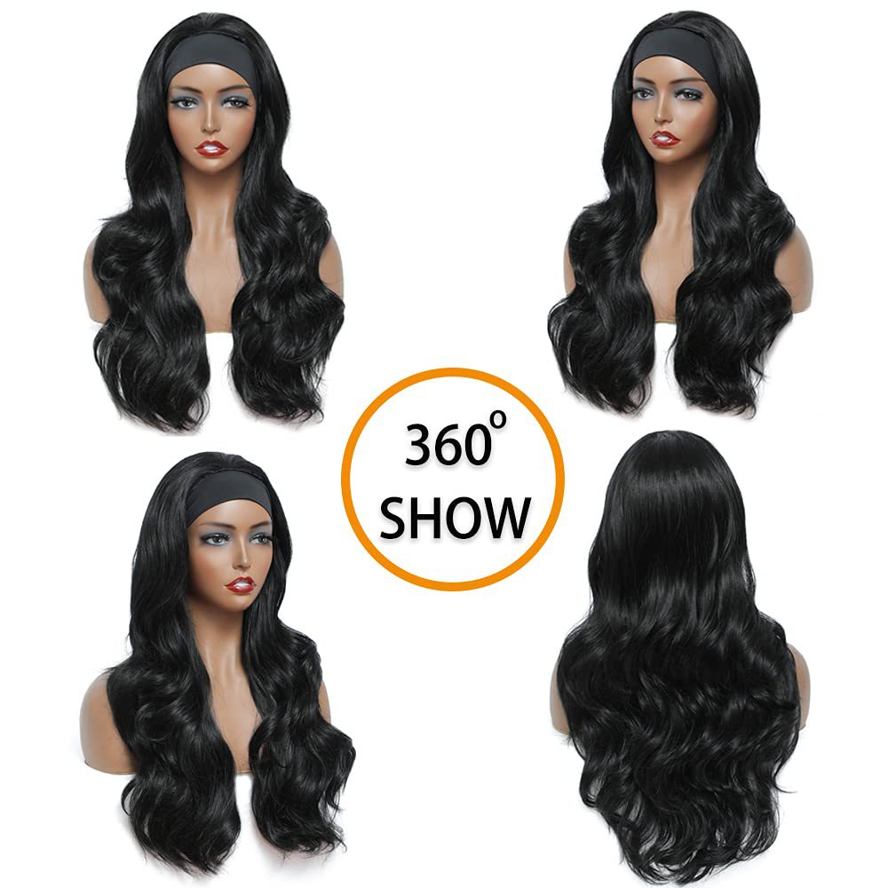 Body-wavy Multi-colored Rayon Headband Wig by Ricaloux