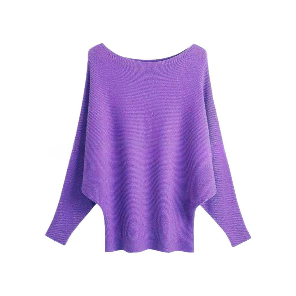 Halter-neck Batwing-sleeve Loose-fit Knit Sweater – Premium 0 | RICALOUX