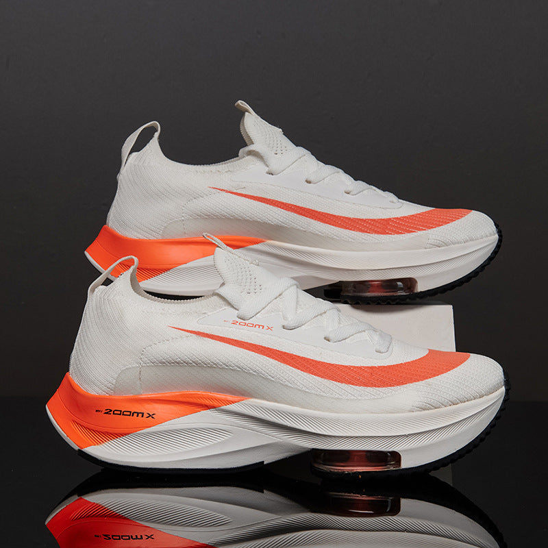 Air Cushion Sports Shoes Men Personalized Fashion Breathable Lace Up Knit Sneakers Casual Outdoor Running Walking Shoes by Ricaloux